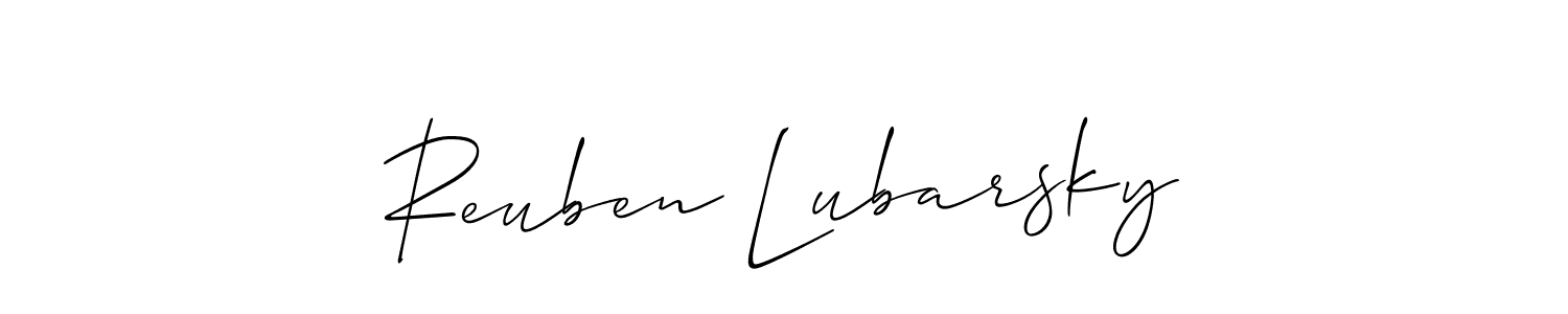 How to make Reuben Lubarsky signature? Allison_Script is a professional autograph style. Create handwritten signature for Reuben Lubarsky name. Reuben Lubarsky signature style 2 images and pictures png