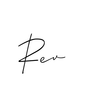 Also we have Rev name is the best signature style. Create professional handwritten signature collection using Allison_Script autograph style. Rev signature style 2 images and pictures png
