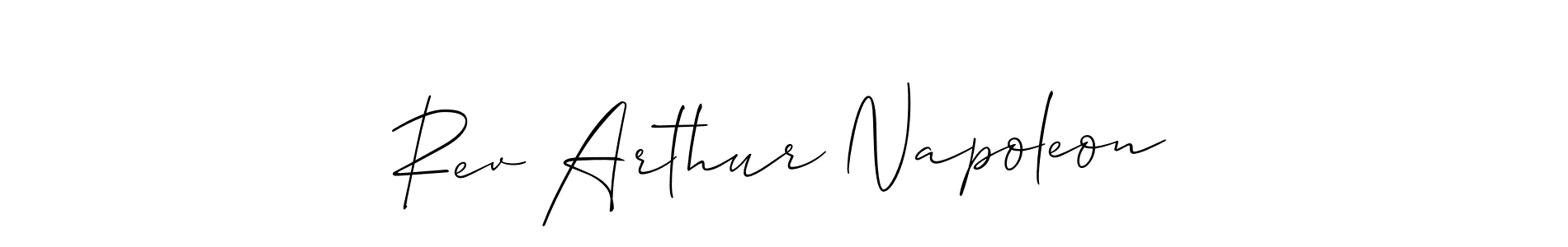 Also You can easily find your signature by using the search form. We will create Rev Arthur Napoleon name handwritten signature images for you free of cost using Allison_Script sign style. Rev Arthur Napoleon signature style 2 images and pictures png