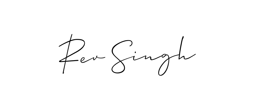 Similarly Allison_Script is the best handwritten signature design. Signature creator online .You can use it as an online autograph creator for name Rev Singh. Rev Singh signature style 2 images and pictures png