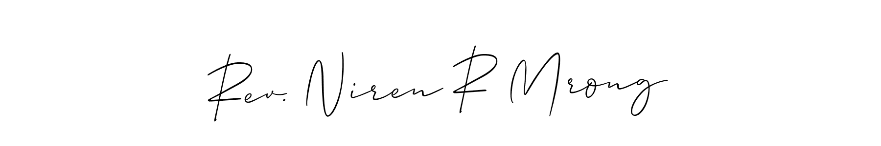 Rev. Niren R Mrong stylish signature style. Best Handwritten Sign (Allison_Script) for my name. Handwritten Signature Collection Ideas for my name Rev. Niren R Mrong. Rev. Niren R Mrong signature style 2 images and pictures png