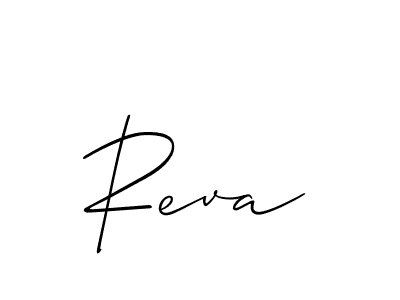 Make a beautiful signature design for name Reva. With this signature (Allison_Script) style, you can create a handwritten signature for free. Reva signature style 2 images and pictures png