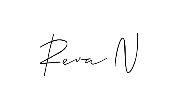 How to make Reva N signature? Allison_Script is a professional autograph style. Create handwritten signature for Reva N name. Reva N signature style 2 images and pictures png