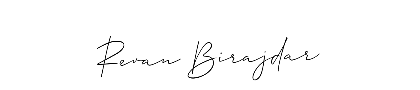 How to make Revan Birajdar name signature. Use Allison_Script style for creating short signs online. This is the latest handwritten sign. Revan Birajdar signature style 2 images and pictures png
