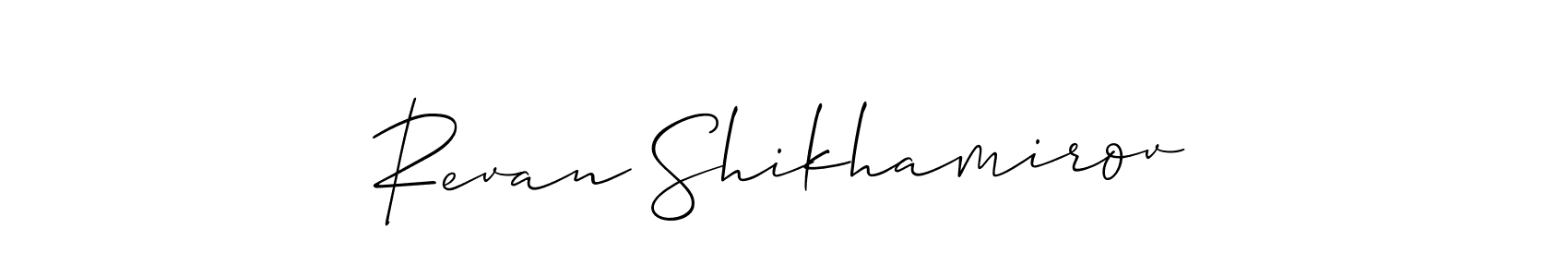 Revan Shikhamirov stylish signature style. Best Handwritten Sign (Allison_Script) for my name. Handwritten Signature Collection Ideas for my name Revan Shikhamirov. Revan Shikhamirov signature style 2 images and pictures png