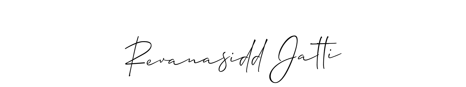 Create a beautiful signature design for name Revanasidd Jatti. With this signature (Allison_Script) fonts, you can make a handwritten signature for free. Revanasidd Jatti signature style 2 images and pictures png