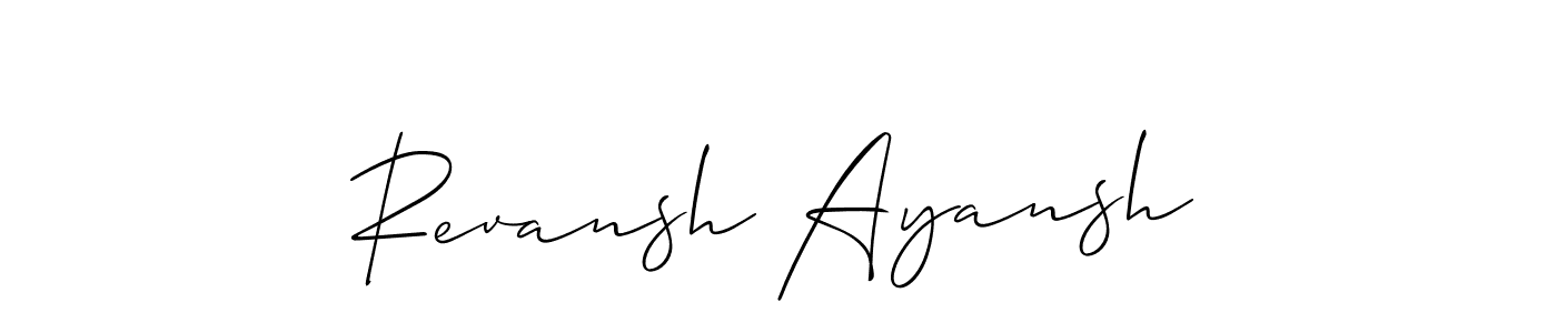 Make a beautiful signature design for name Revansh Ayansh. Use this online signature maker to create a handwritten signature for free. Revansh Ayansh signature style 2 images and pictures png