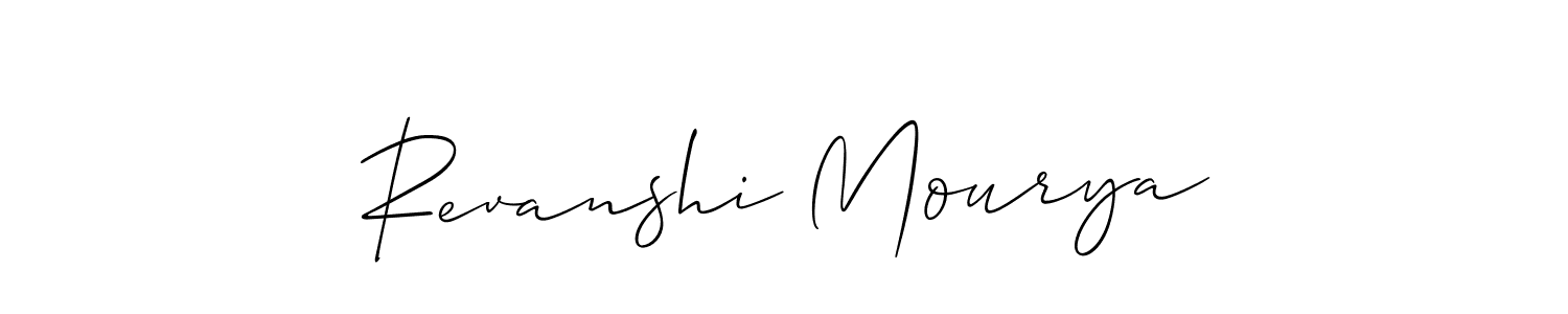 Make a short Revanshi Mourya signature style. Manage your documents anywhere anytime using Allison_Script. Create and add eSignatures, submit forms, share and send files easily. Revanshi Mourya signature style 2 images and pictures png
