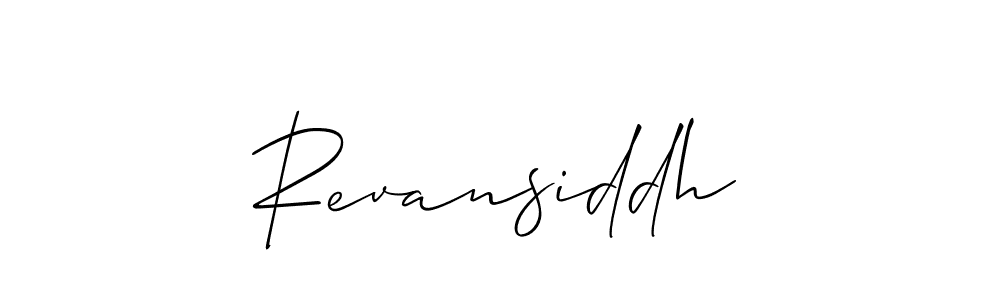 How to make Revansiddh signature? Allison_Script is a professional autograph style. Create handwritten signature for Revansiddh name. Revansiddh signature style 2 images and pictures png