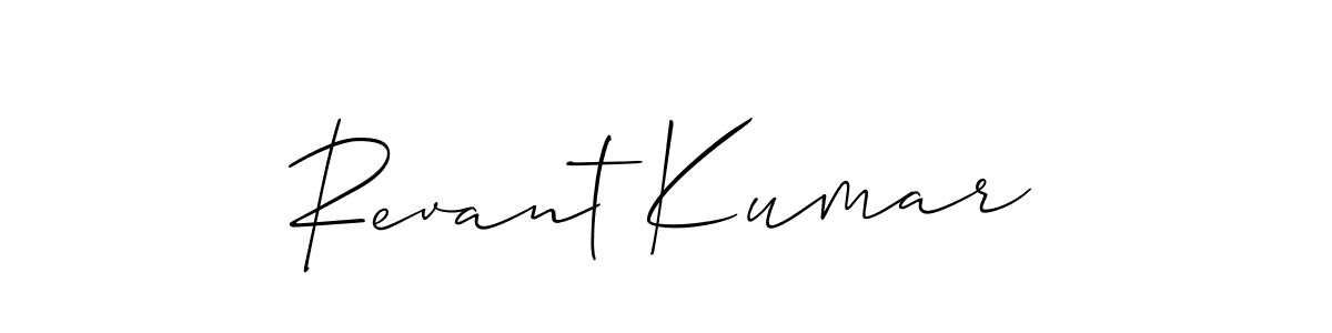 Revant Kumar stylish signature style. Best Handwritten Sign (Allison_Script) for my name. Handwritten Signature Collection Ideas for my name Revant Kumar. Revant Kumar signature style 2 images and pictures png