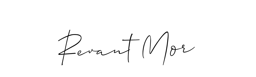 How to make Revant Mor signature? Allison_Script is a professional autograph style. Create handwritten signature for Revant Mor name. Revant Mor signature style 2 images and pictures png