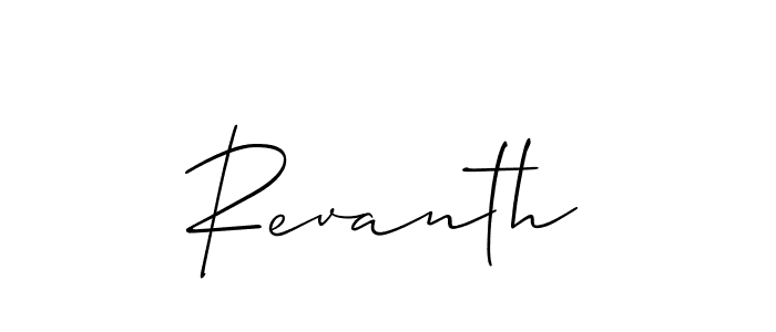 if you are searching for the best signature style for your name Revanth. so please give up your signature search. here we have designed multiple signature styles  using Allison_Script. Revanth signature style 2 images and pictures png