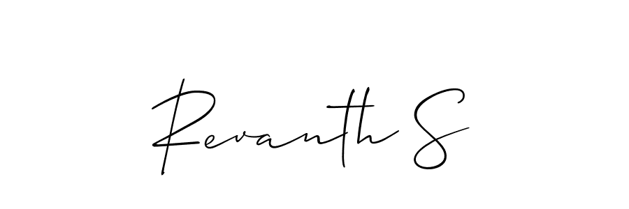 This is the best signature style for the Revanth S name. Also you like these signature font (Allison_Script). Mix name signature. Revanth S signature style 2 images and pictures png