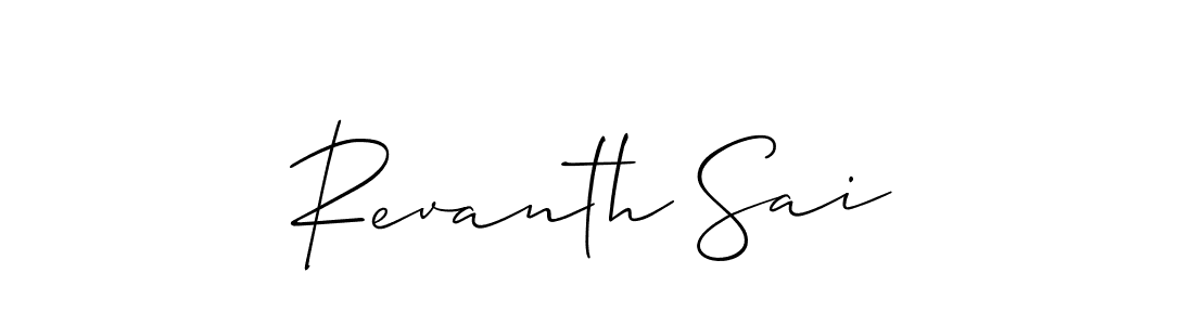 Also You can easily find your signature by using the search form. We will create Revanth Sai name handwritten signature images for you free of cost using Allison_Script sign style. Revanth Sai signature style 2 images and pictures png