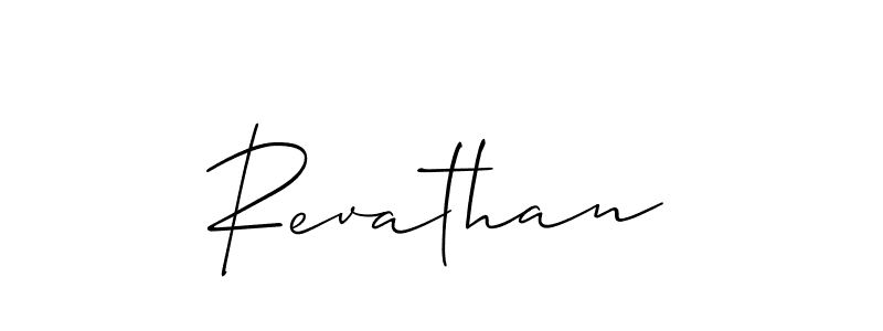 How to make Revathan signature? Allison_Script is a professional autograph style. Create handwritten signature for Revathan name. Revathan signature style 2 images and pictures png