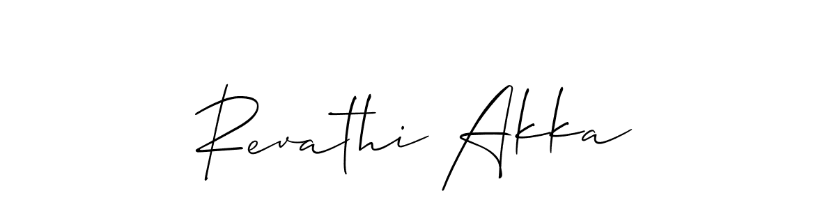 Also we have Revathi Akka name is the best signature style. Create professional handwritten signature collection using Allison_Script autograph style. Revathi Akka signature style 2 images and pictures png