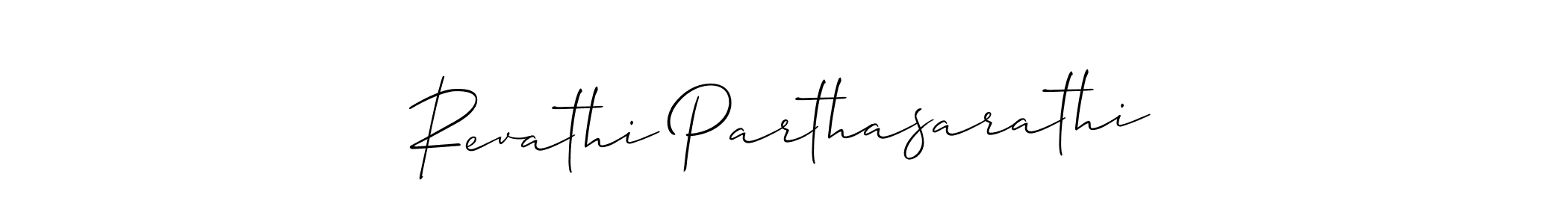 if you are searching for the best signature style for your name Revathi Parthasarathi. so please give up your signature search. here we have designed multiple signature styles  using Allison_Script. Revathi Parthasarathi signature style 2 images and pictures png