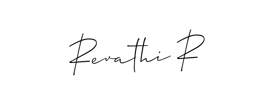 You should practise on your own different ways (Allison_Script) to write your name (Revathi R) in signature. don't let someone else do it for you. Revathi R signature style 2 images and pictures png