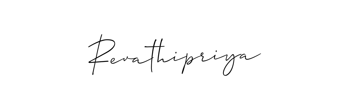 Revathipriya stylish signature style. Best Handwritten Sign (Allison_Script) for my name. Handwritten Signature Collection Ideas for my name Revathipriya. Revathipriya signature style 2 images and pictures png