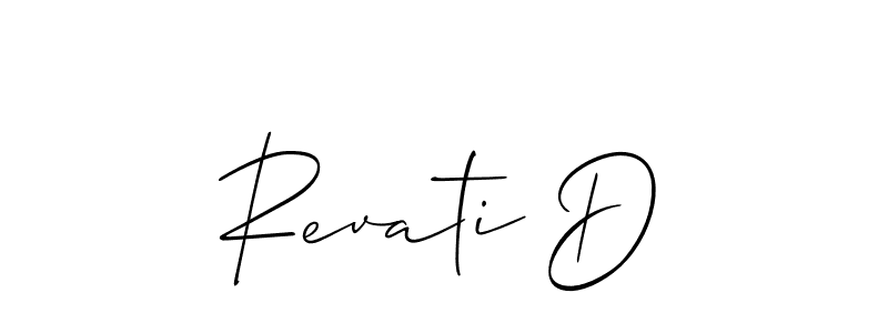 You should practise on your own different ways (Allison_Script) to write your name (Revati D) in signature. don't let someone else do it for you. Revati D signature style 2 images and pictures png