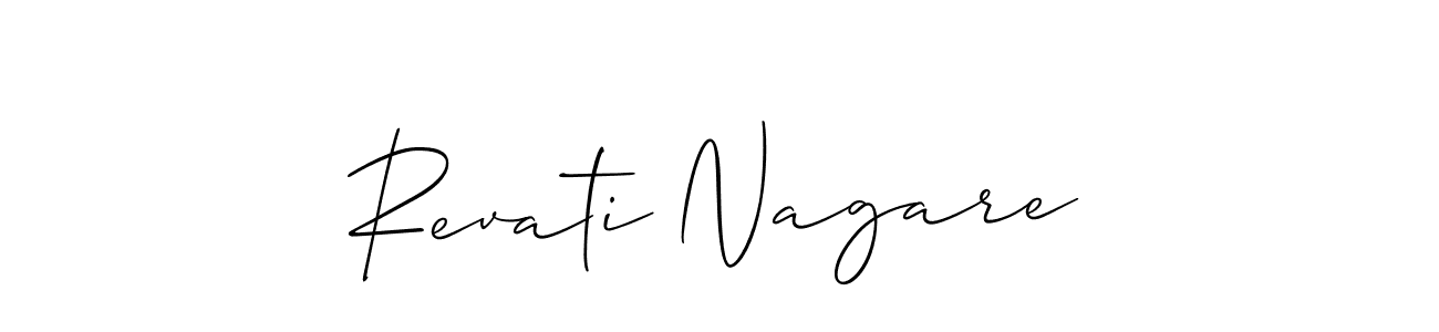 Also You can easily find your signature by using the search form. We will create Revati Nagare name handwritten signature images for you free of cost using Allison_Script sign style. Revati Nagare signature style 2 images and pictures png