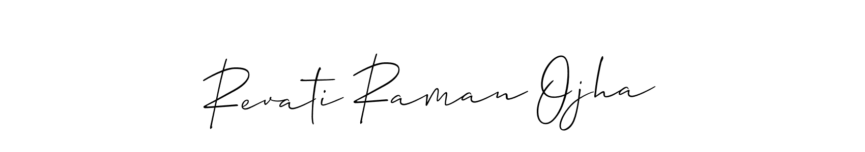 Create a beautiful signature design for name Revati Raman Ojha. With this signature (Allison_Script) fonts, you can make a handwritten signature for free. Revati Raman Ojha signature style 2 images and pictures png
