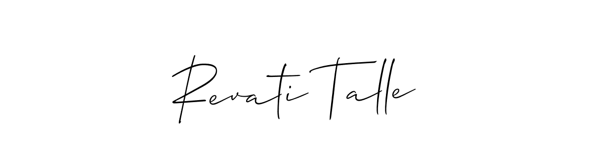 Make a beautiful signature design for name Revati Talle. Use this online signature maker to create a handwritten signature for free. Revati Talle signature style 2 images and pictures png