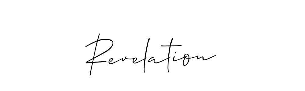 How to make Revelation signature? Allison_Script is a professional autograph style. Create handwritten signature for Revelation name. Revelation signature style 2 images and pictures png