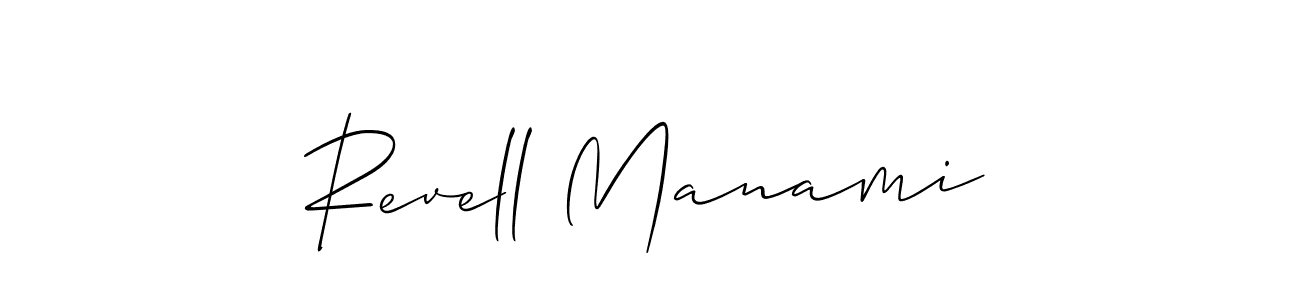 if you are searching for the best signature style for your name Revell Manami. so please give up your signature search. here we have designed multiple signature styles  using Allison_Script. Revell Manami signature style 2 images and pictures png