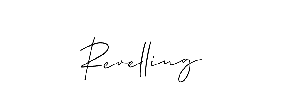 Create a beautiful signature design for name Revelling. With this signature (Allison_Script) fonts, you can make a handwritten signature for free. Revelling signature style 2 images and pictures png