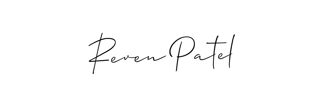 Make a beautiful signature design for name Reven Patel. With this signature (Allison_Script) style, you can create a handwritten signature for free. Reven Patel signature style 2 images and pictures png