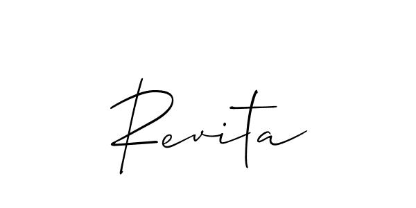 You should practise on your own different ways (Allison_Script) to write your name (Revita) in signature. don't let someone else do it for you. Revita signature style 2 images and pictures png