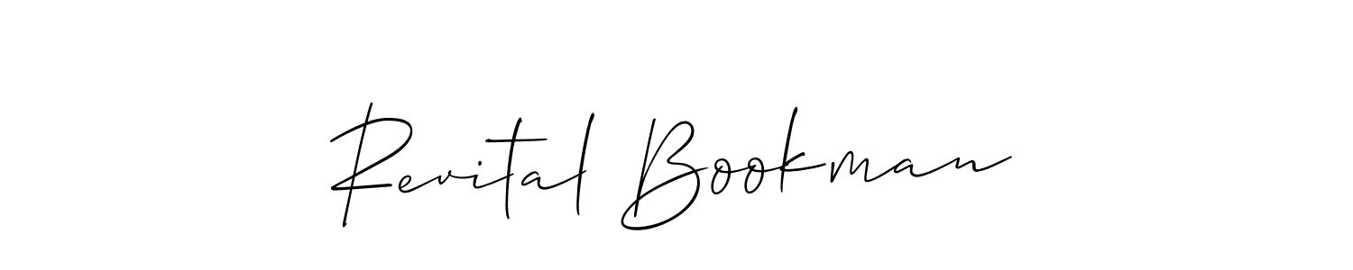 if you are searching for the best signature style for your name Revital Bookman. so please give up your signature search. here we have designed multiple signature styles  using Allison_Script. Revital Bookman signature style 2 images and pictures png