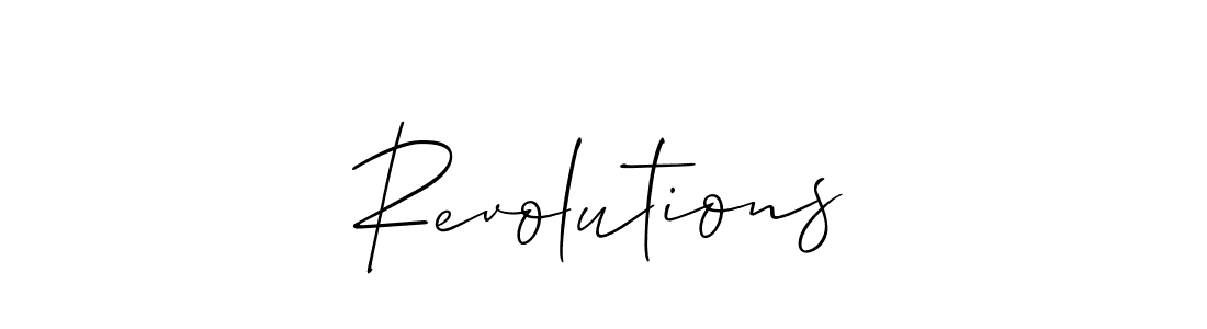 Make a short Revolutions signature style. Manage your documents anywhere anytime using Allison_Script. Create and add eSignatures, submit forms, share and send files easily. Revolutions signature style 2 images and pictures png