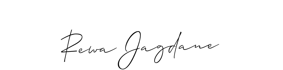 Create a beautiful signature design for name Rewa Jagdane. With this signature (Allison_Script) fonts, you can make a handwritten signature for free. Rewa Jagdane signature style 2 images and pictures png