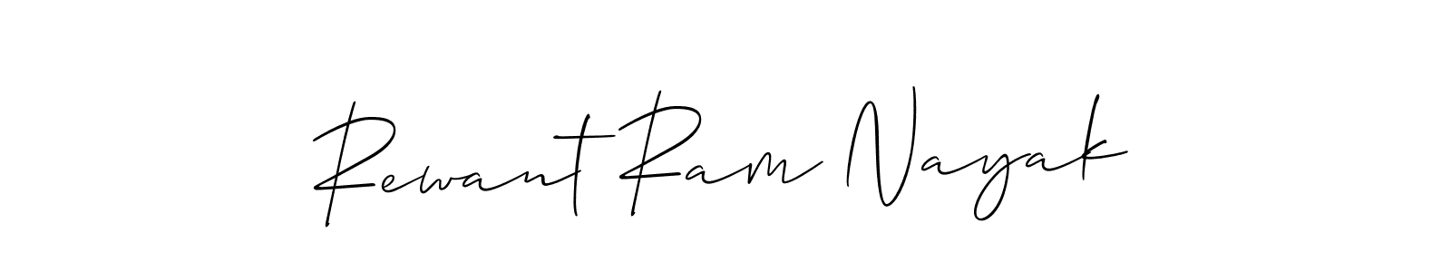 How to make Rewant Ram Nayak signature? Allison_Script is a professional autograph style. Create handwritten signature for Rewant Ram Nayak name. Rewant Ram Nayak signature style 2 images and pictures png