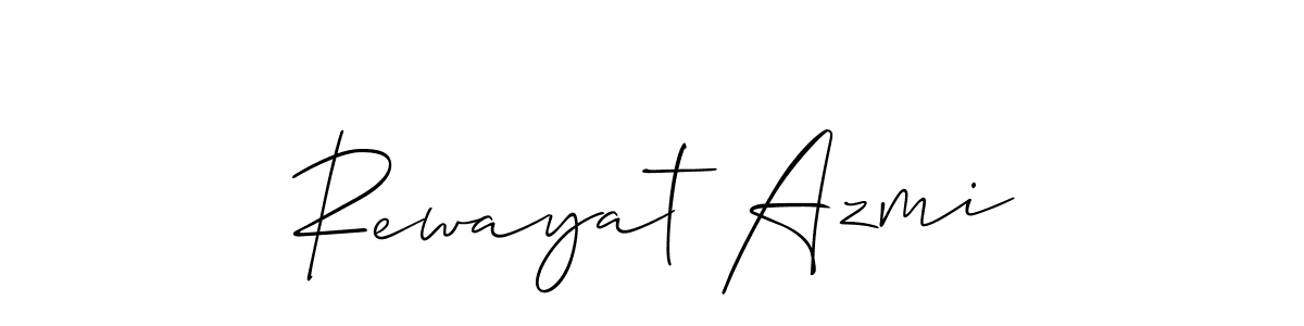 Also we have Rewayat Azmi name is the best signature style. Create professional handwritten signature collection using Allison_Script autograph style. Rewayat Azmi signature style 2 images and pictures png