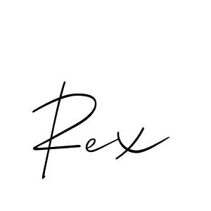 Rex stylish signature style. Best Handwritten Sign (Allison_Script) for my name. Handwritten Signature Collection Ideas for my name Rex. Rex signature style 2 images and pictures png