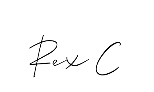 You should practise on your own different ways (Allison_Script) to write your name (Rex C) in signature. don't let someone else do it for you. Rex C signature style 2 images and pictures png