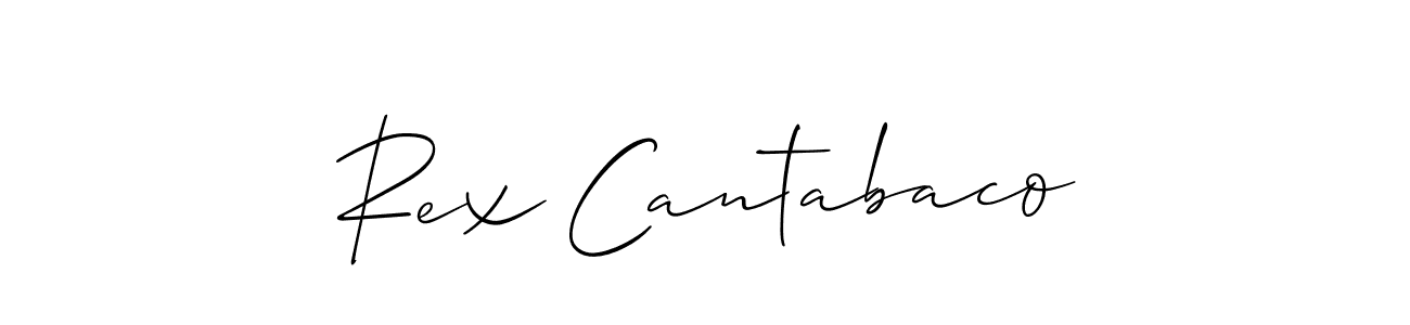 Use a signature maker to create a handwritten signature online. With this signature software, you can design (Allison_Script) your own signature for name Rex Cantabaco. Rex Cantabaco signature style 2 images and pictures png