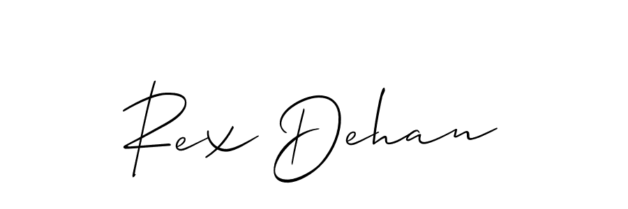 Design your own signature with our free online signature maker. With this signature software, you can create a handwritten (Allison_Script) signature for name Rex Dehan. Rex Dehan signature style 2 images and pictures png