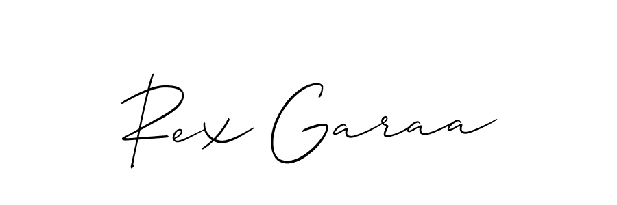 Also You can easily find your signature by using the search form. We will create Rex Garaa name handwritten signature images for you free of cost using Allison_Script sign style. Rex Garaa signature style 2 images and pictures png