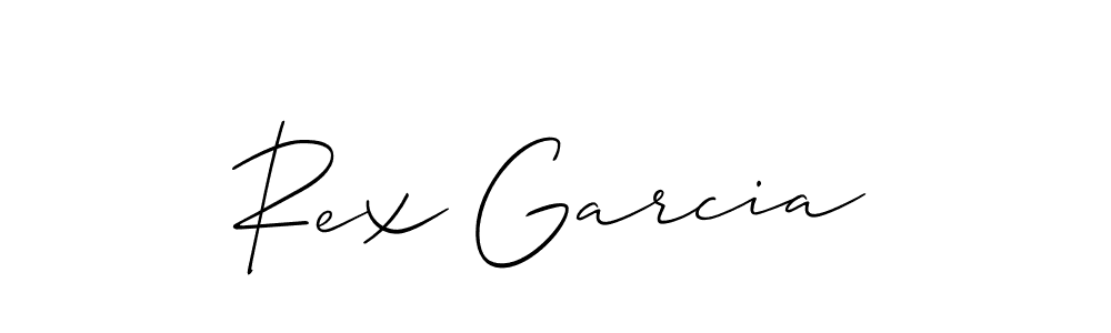 Rex Garcia stylish signature style. Best Handwritten Sign (Allison_Script) for my name. Handwritten Signature Collection Ideas for my name Rex Garcia. Rex Garcia signature style 2 images and pictures png