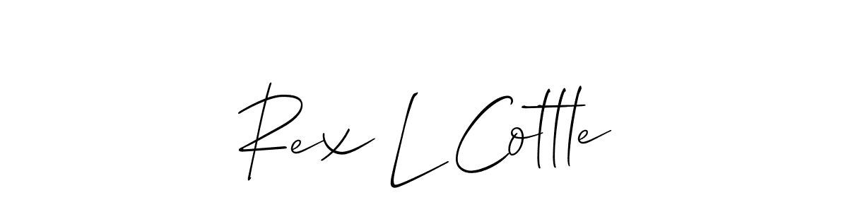 How to Draw Rex L Cottle signature style? Allison_Script is a latest design signature styles for name Rex L Cottle. Rex L Cottle signature style 2 images and pictures png