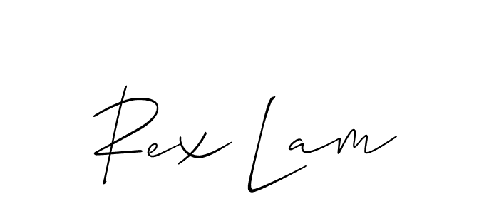 Make a beautiful signature design for name Rex Lam. With this signature (Allison_Script) style, you can create a handwritten signature for free. Rex Lam signature style 2 images and pictures png