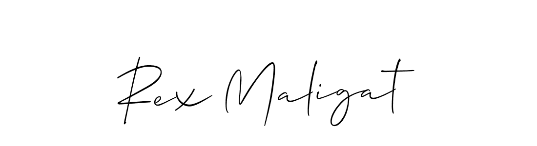 Use a signature maker to create a handwritten signature online. With this signature software, you can design (Allison_Script) your own signature for name Rex Maligat. Rex Maligat signature style 2 images and pictures png