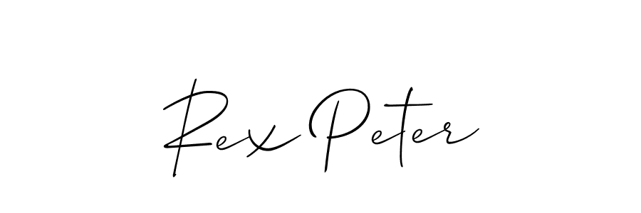 Design your own signature with our free online signature maker. With this signature software, you can create a handwritten (Allison_Script) signature for name Rex Peter. Rex Peter signature style 2 images and pictures png