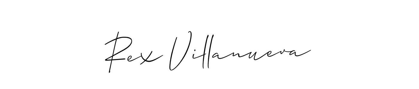 Design your own signature with our free online signature maker. With this signature software, you can create a handwritten (Allison_Script) signature for name Rex Villanueva. Rex Villanueva signature style 2 images and pictures png