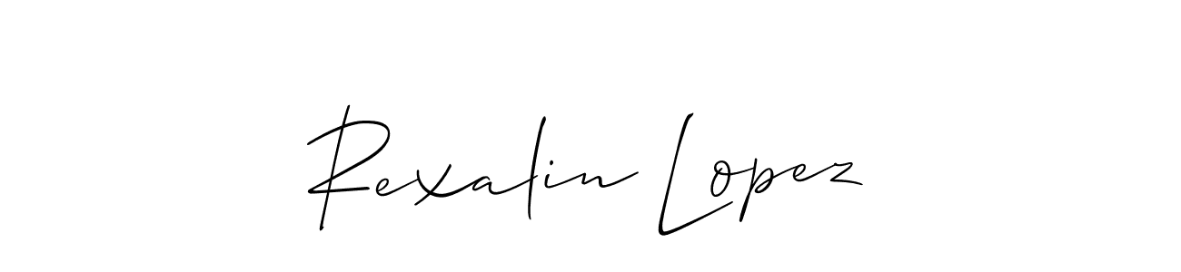 This is the best signature style for the Rexalin Lopez name. Also you like these signature font (Allison_Script). Mix name signature. Rexalin Lopez signature style 2 images and pictures png