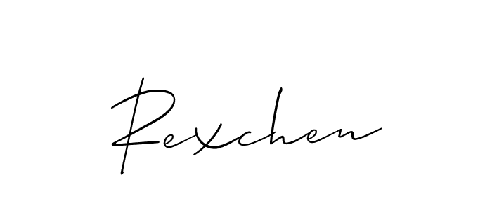if you are searching for the best signature style for your name Rexchen. so please give up your signature search. here we have designed multiple signature styles  using Allison_Script. Rexchen signature style 2 images and pictures png